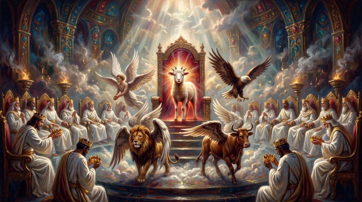 The Lamb, slaughtered yet standing