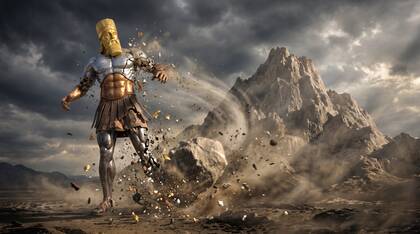 The Stone Strikes and Becomes a Mountain