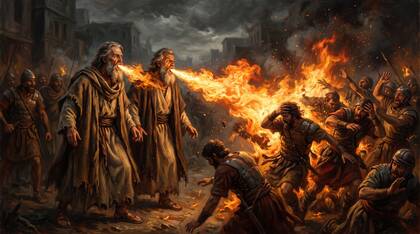 Fire from the Witnesses' Mouths Consumes Their Enemies