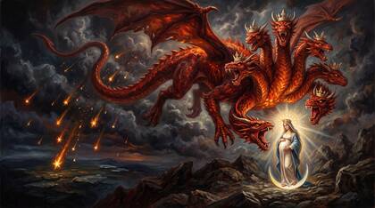 The Red Dragon Poised to Devour the Child