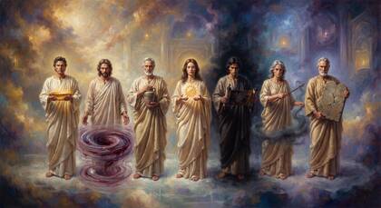 Seven Angels Bearing the Last Plagues