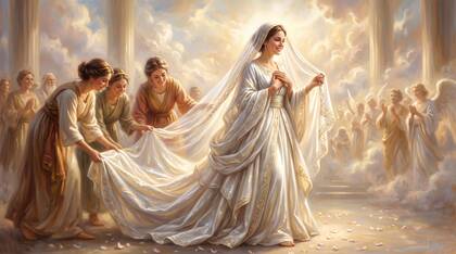 The Marriage of the Lamb and the Bride in Fine Linen